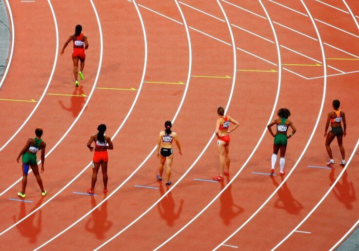 A lot of professional runners getting ready for track